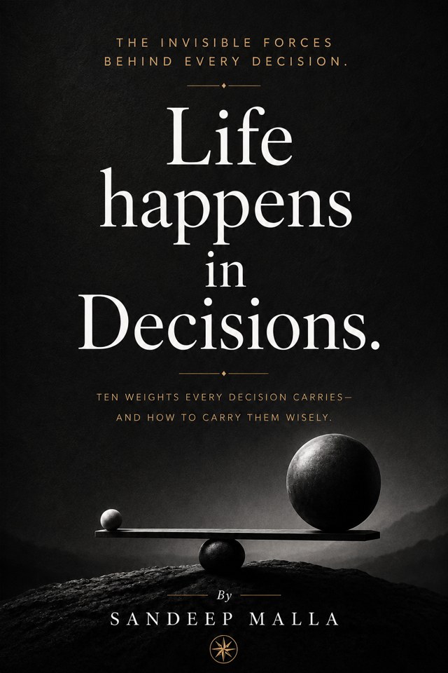Book cover: Life Happens in Moments by Sandeep Malla